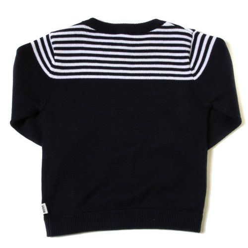Baby Navy Stripe Detail Jumper 18928 by BOSS from Hurleys