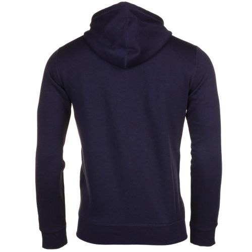 Mens Blue Small Logo Zip Hooded Sweat Top 61313 by Armani Jeans from Hurleys