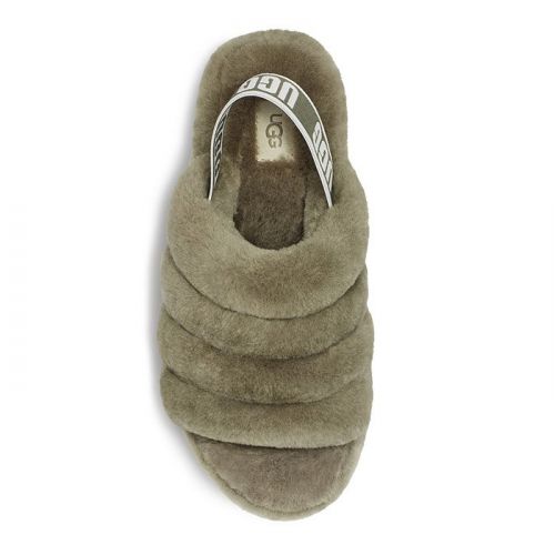 Womens Burnt Olive Fluff Yeah Slide Slippers 94062 by UGG from Hurleys