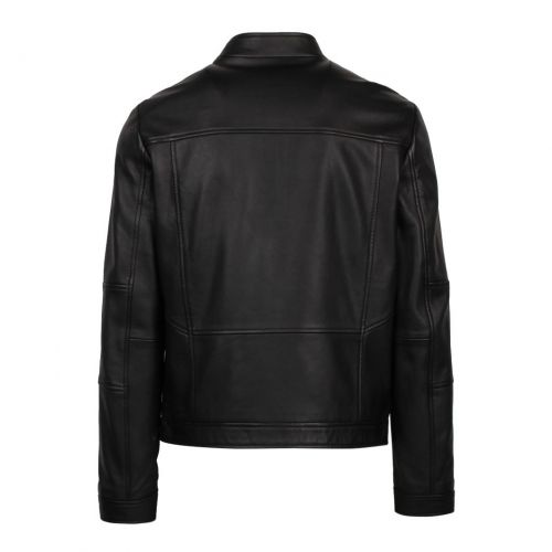 Mens Black Lokis Leather Jacket 95444 by HUGO from Hurleys