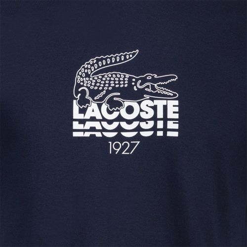 Mens Navy Text Logo S/s T Shirt 102880 by Lacoste from Hurleys
