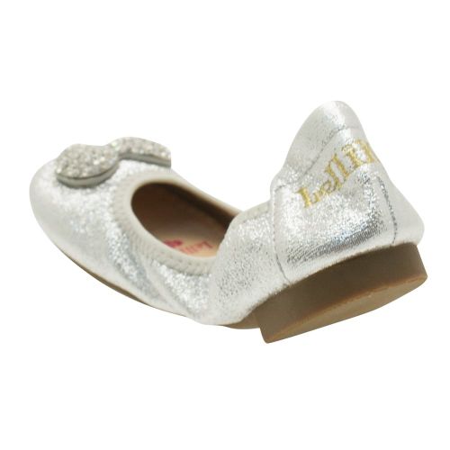 Girls Silver Magiche Bow Shoes (24-35) 9216 by Lelli Kelly from Hurleys