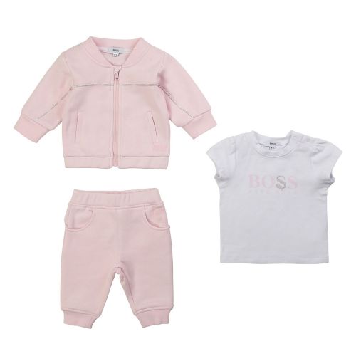 Baby Pink 3 Piece Tracksuit Set 55879 by BOSS from Hurleys