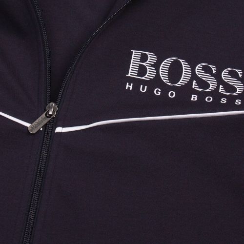 Mens Dark Blue Branded Sweat Jacket 57152 by BOSS from Hurleys