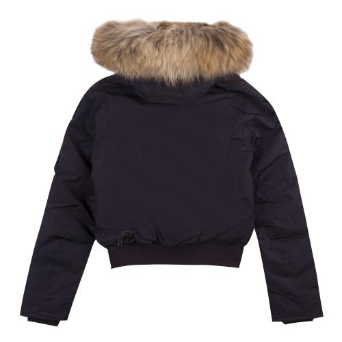 Girls Navy Gobi Down Fur Hooded Jacket 48939 by Parajumpers from Hurleys