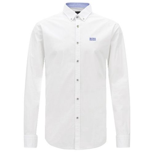Athleisure Mens White Biado_R L/s Shirt 34398 by BOSS from Hurleys