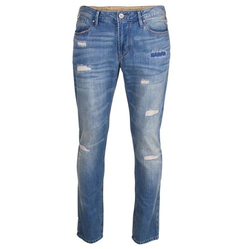 Mens Blue J06 Slim Fit Jeans 69568 by Armani Jeans from Hurleys