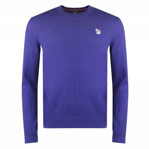 Mens Cobalt Blue Zebra Crew Neck Knitted Jumper 28771 by PS Paul Smith from Hurleys