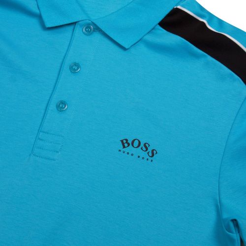 Athleisure Mens Turquoise Paule 1 Slim Fit S/s Polo Shirt 74433 by BOSS from Hurleys