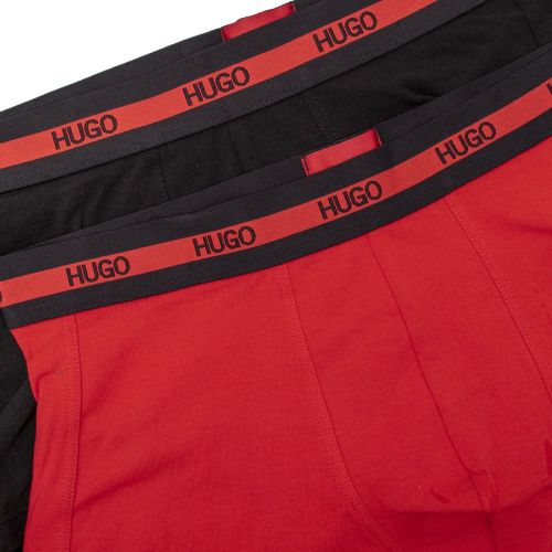 Mens Black/Red Trunk Twin Pack 99557 by HUGO from Hurleys