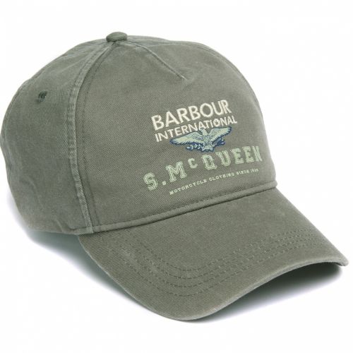 Mens Olive Relay Sports Cap 56425 by Barbour Steve McQueen Collection from Hurleys
