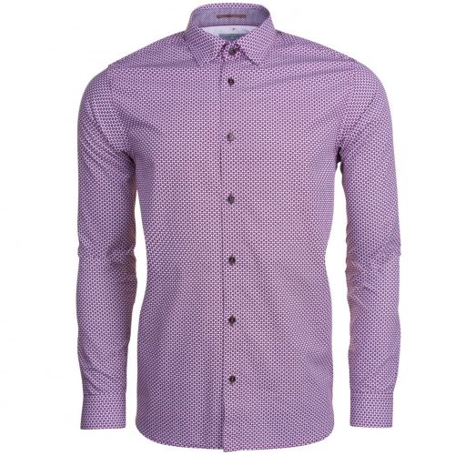Mens Purple Kolma Print L/s Shirt 14244 by Ted Baker from Hurleys