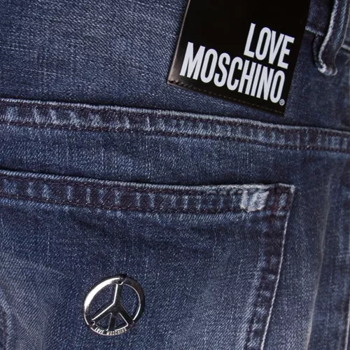 Mens Blue Wash Slim Fit Jeans 15634 by Love Moschino from Hurleys