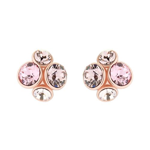 Womens Rose Gold/Pale Pink Lynda Jewel Cluster Studs 93487 by Ted Baker from Hurleys
