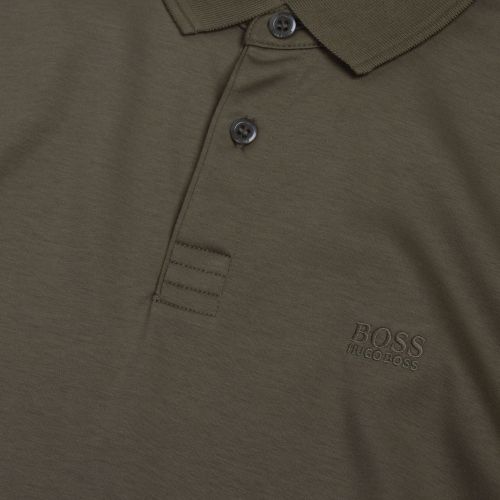 Athleisure Mens Green Pirol Regular Fit L/s Polo Shirt 79739 by BOSS from Hurleys