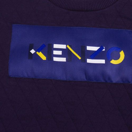 Boys Electric Blue Quilted Sweat Top 91710 by Kenzo from Hurleys