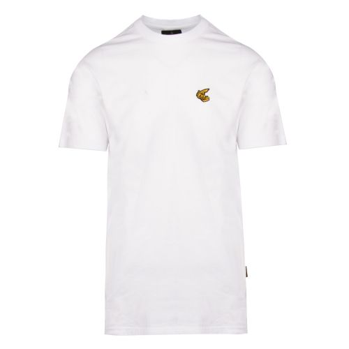 Anglomania Mens Optical White Boxy Small Embroidered Logo S/s T Shirt 36365 by Vivienne Westwood from Hurleys