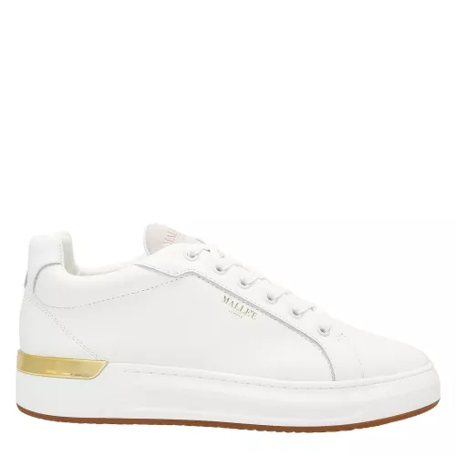 Mens White GRFTR Leather Trainers 50046 by Mallet from Hurleys