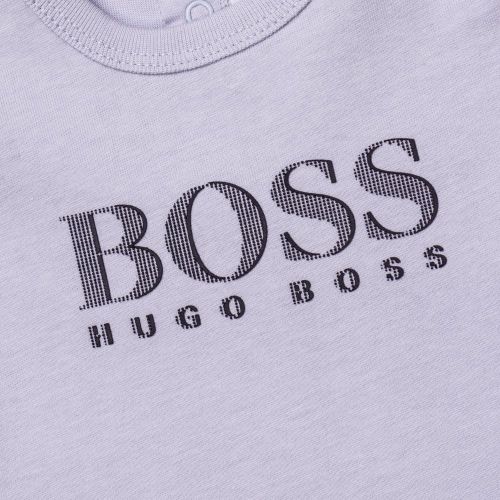 Baby Pale Blue Branded S/s Tee Shirt 65389 by BOSS from Hurleys
