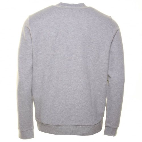 Mens Grey Pique Crew Sweat Top 29413 by Lacoste from Hurleys
