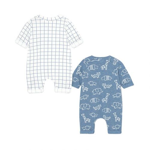 Baby Light Blue Animal 2 Pack Rompers 82299 by Mayoral from Hurleys