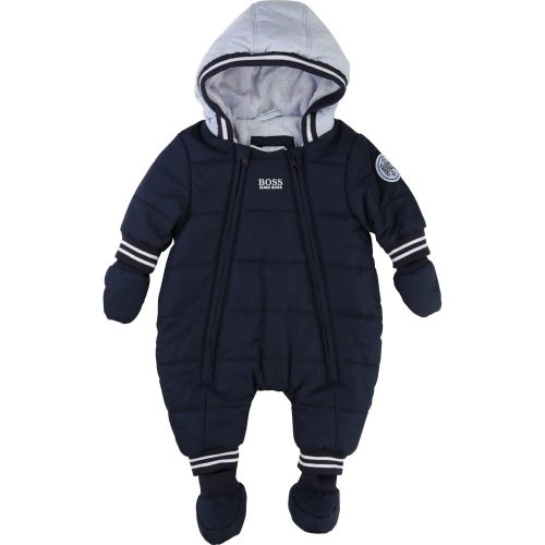 Baby Navy Quilted Snowsuit 13172 by BOSS from Hurleys