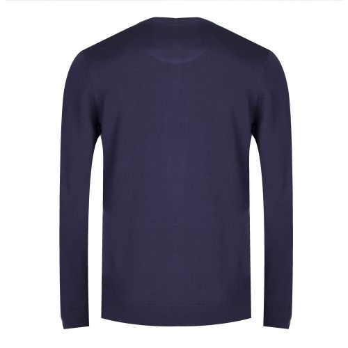 Mens Navy Branded Crew Knit Jumper 30979 by Lacoste from Hurleys