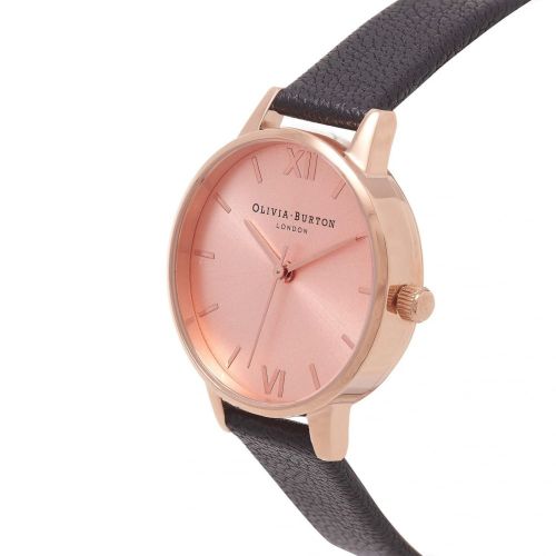 Womens Black & Rose Gold Midi Dial Watch 72892 by Olivia Burton from Hurleys