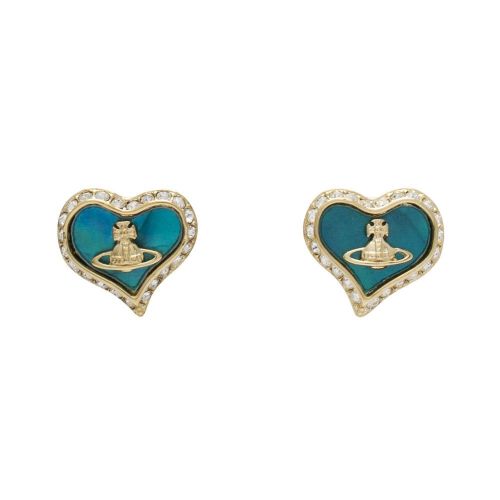Womens Gold/Kotare Pearl Petra Earrings 86130 by Vivienne Westwood from Hurleys