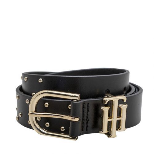 Womens Black Lux 3.0 Studded Belt 100948 by Tommy Hilfiger from Hurleys