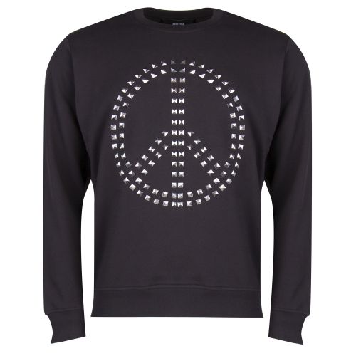 Mens Black Studded Sweat Top 26903 by Love Moschino from Hurleys