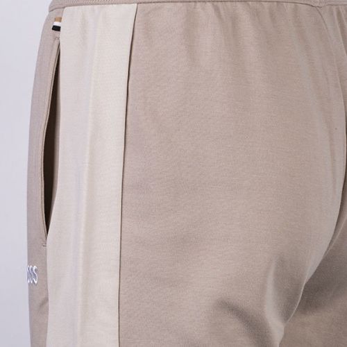 Mens Light Beige Lounge Cotton Poly Shorts 108802 by BOSS from Hurleys