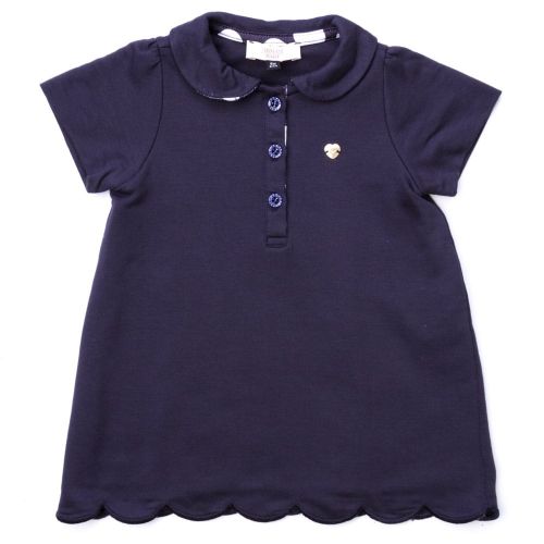 Baby Navy Scalloped Edge Dress 62584 by Armani Junior from Hurleys