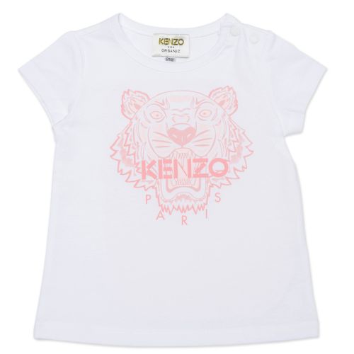 Baby White/Pink Tiger B1 S/s T Shirt 86769 by Kenzo from Hurleys