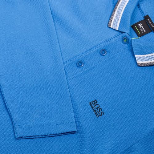 Mens Open Blue Athleisure Plisy Reg L/s Polo Shirt 32050 by BOSS from Hurleys