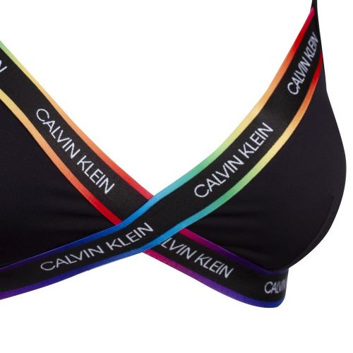 Womens Black Rainbow Trim Bikini Top 87161 by Calvin Klein from Hurleys