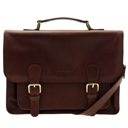 Lifestyle Mens Brown Leather Satchel 64852 by Barbour from Hurleys