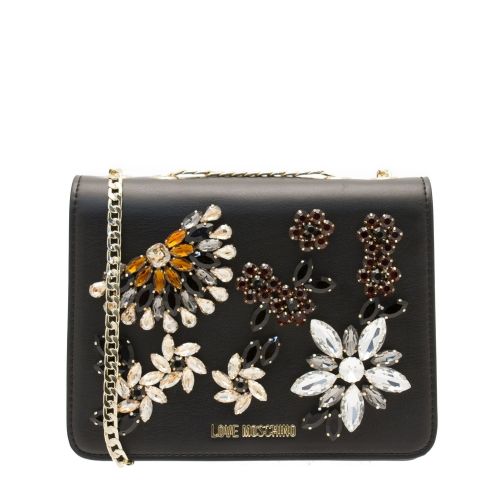Womens Black Jewelled Crossbody Bag 31681 by Love Moschino from Hurleys