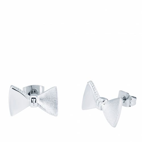 Womens Silver Tayal Tux Bow Studs 40607 by Ted Baker from Hurleys