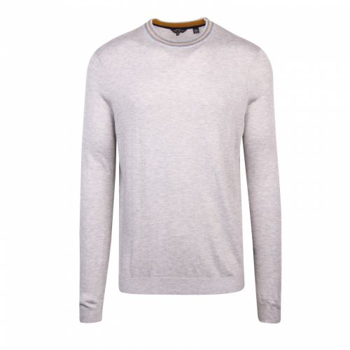 Mens Grey Marl Mailais Crew Neck Knitted Jumper 43948 by Ted Baker from Hurleys