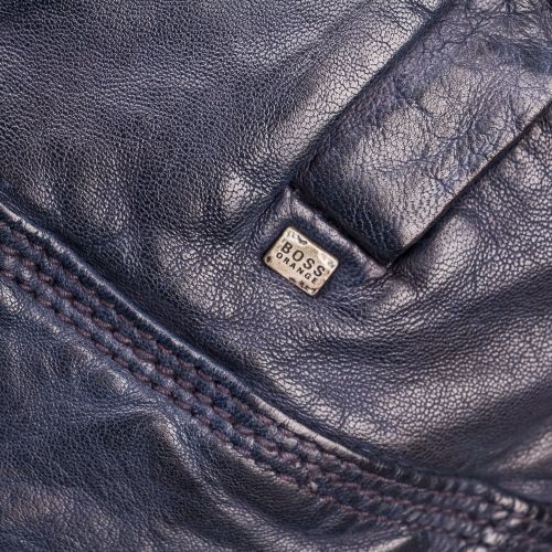 Womens Dark Blue Janabelle1 Leather Jacket 68221 by BOSS Orange from Hurleys