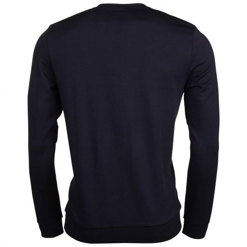 Mens Black Branded Chest Crew Sweat top 19525 by BOSS from Hurleys