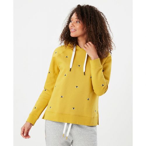 Womens Yellow Bees Rowley Embroidered Hoodie 99520 by Joules from Hurleys