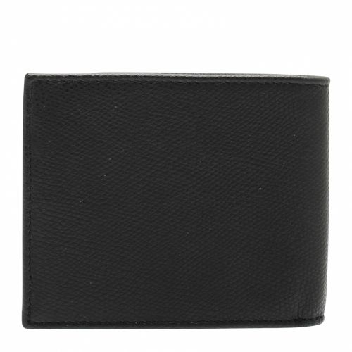 Mens Black Branded Leather Bifold Wallet 45758 by Emporio Armani from Hurleys