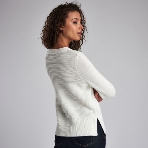 Womens Off White Garrow Knitted Top 46593 by Barbour International from Hurleys