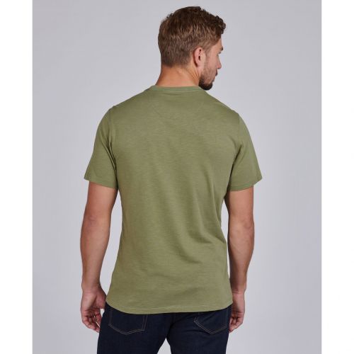 Mens Light Moss Hero S/s T Shirt 87542 by Barbour Steve McQueen Collection from Hurleys