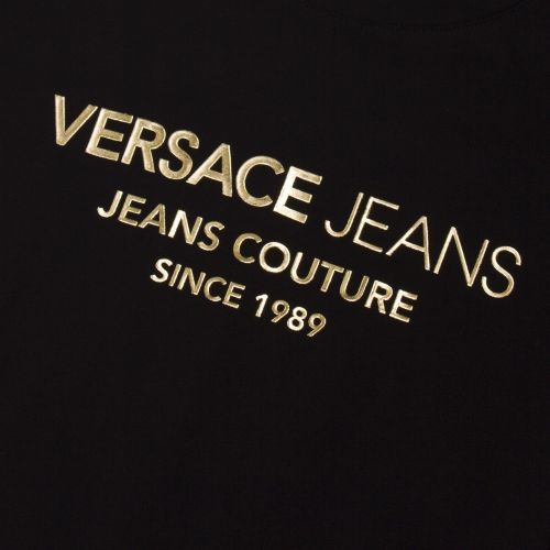Mens Black Centre Logo Slim Fit S/s T Shirt 41775 by Versace Jeans from Hurleys