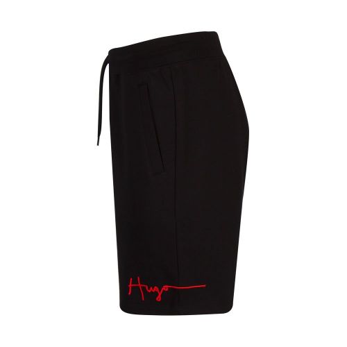 Mens Black Dalfie Logo Sweat Shorts 92608 by HUGO from Hurleys