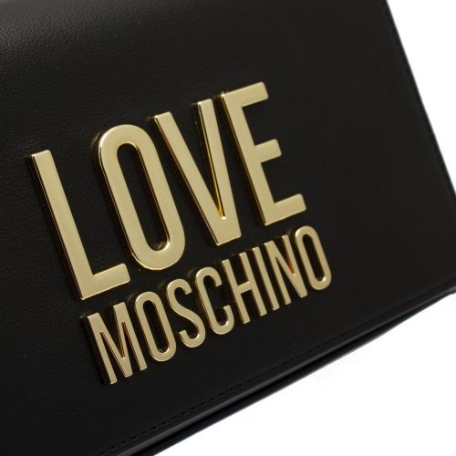 Womens Black Plated Logo Crossbody Bag 85897 by Love Moschino from Hurleys