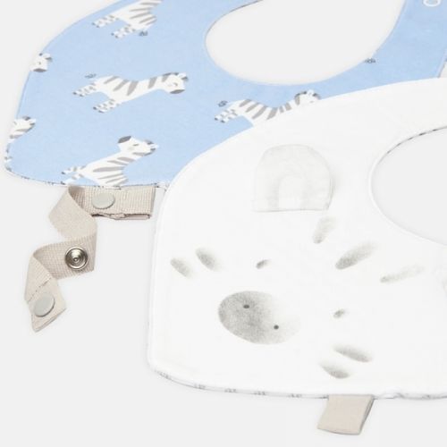 Baby Blue Bay Animal 2 Pack Bibs 58188 by Mayoral from Hurleys
